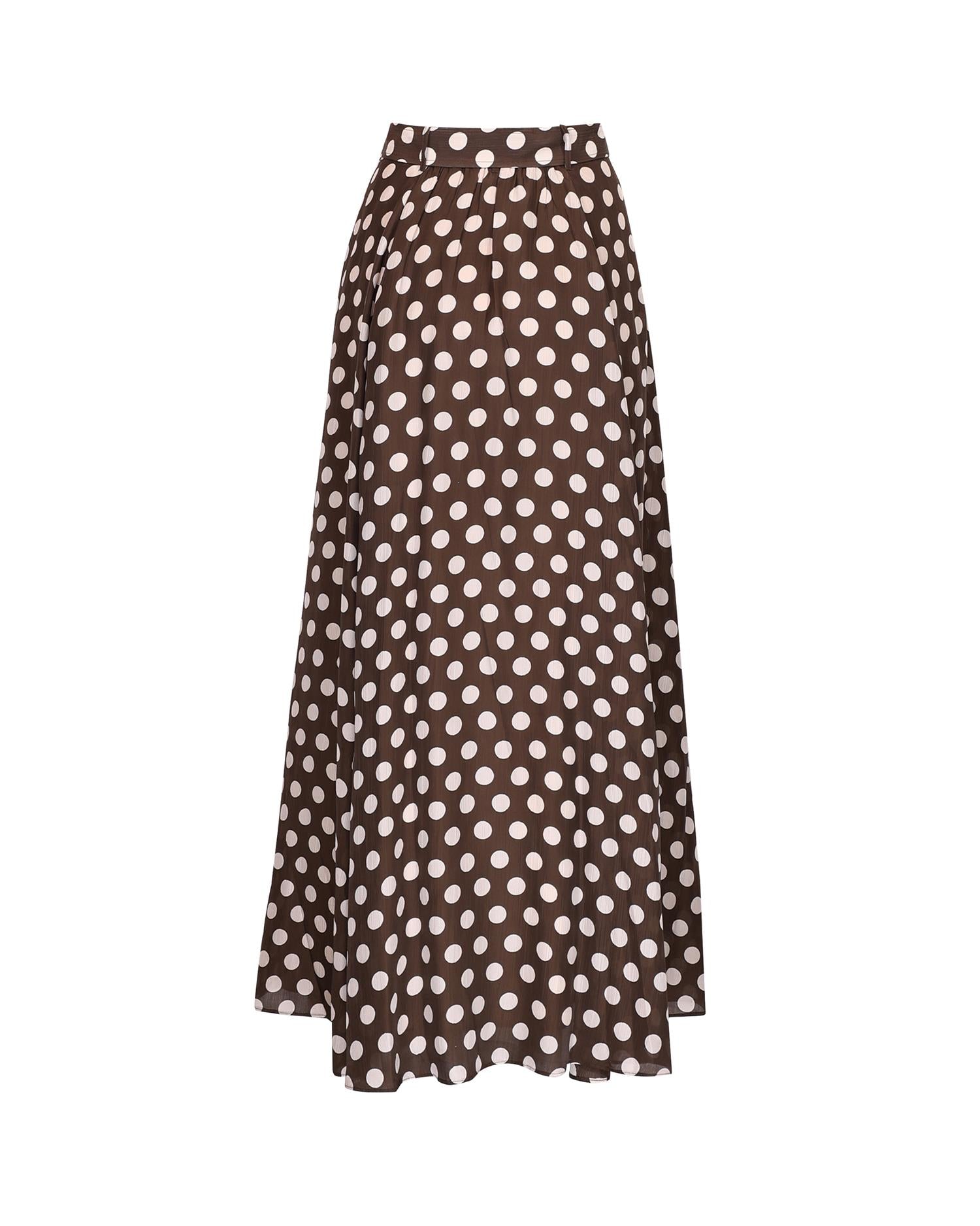 Striped Organza Maxi Skirt
