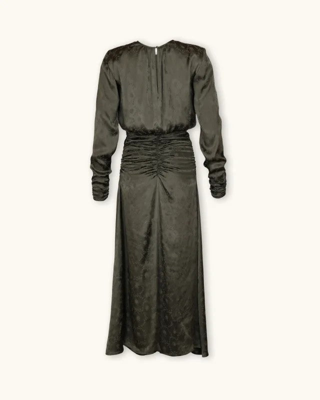 Jacquard Rouching Dress