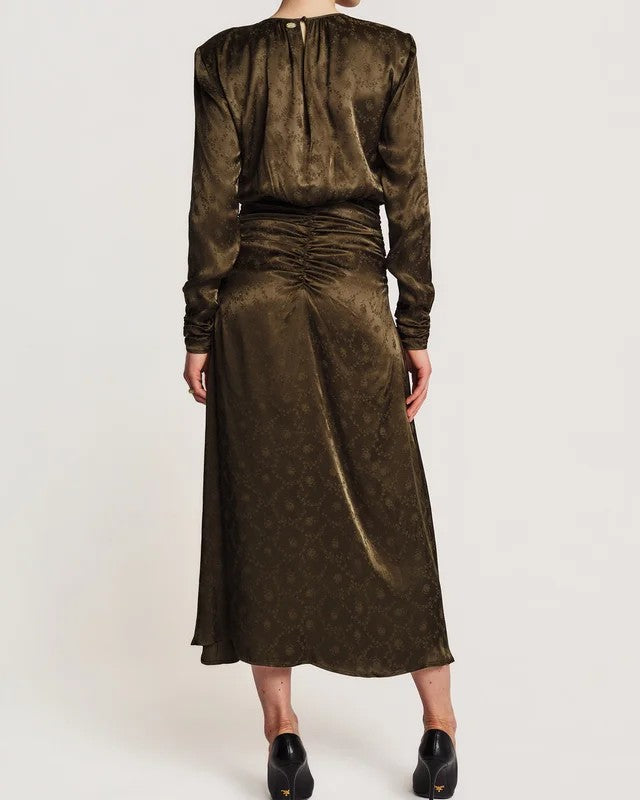 Jacquard Rouching Dress