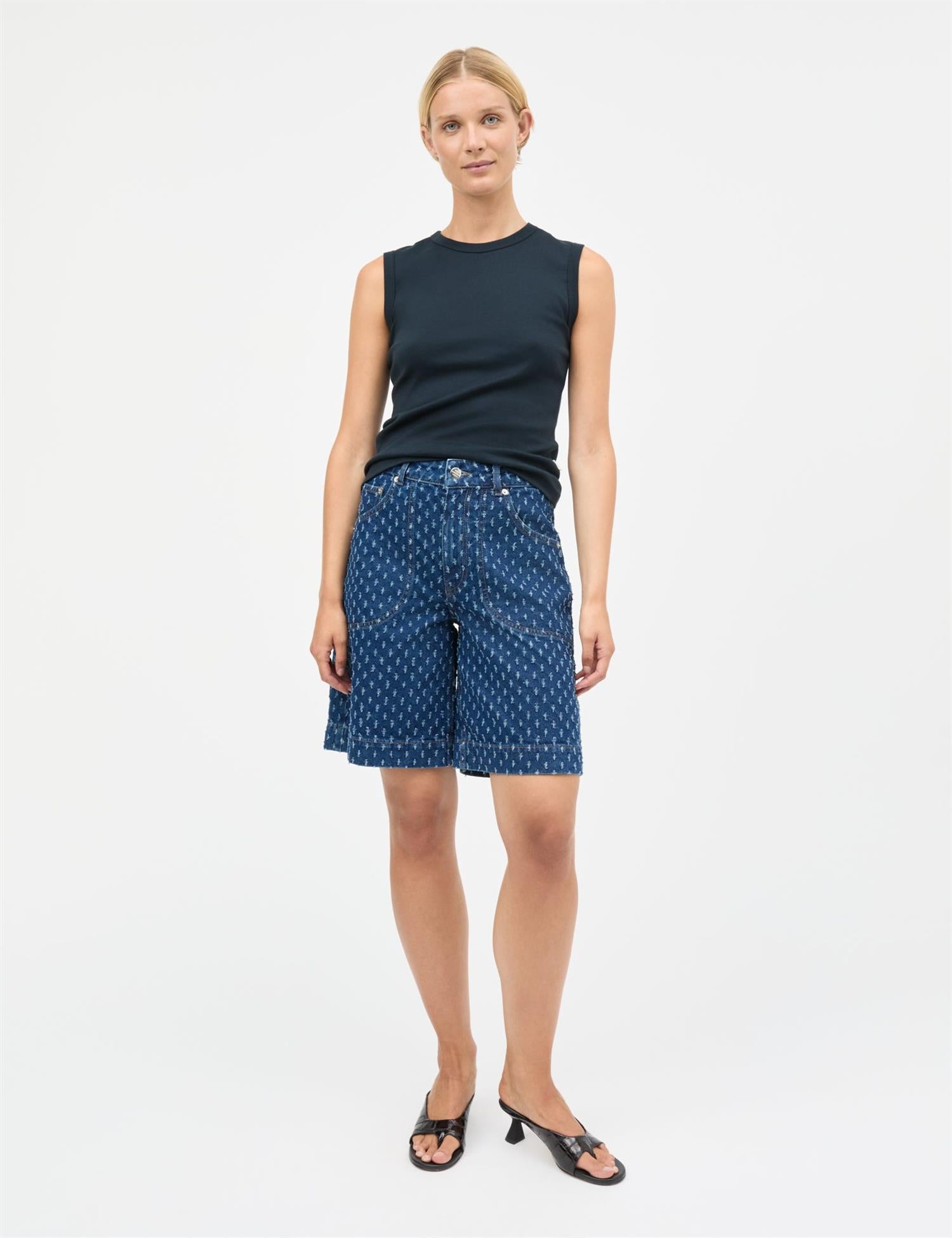Distress Denim Rossy Shorts