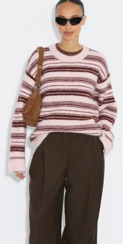 Fluffy Stripe Crew