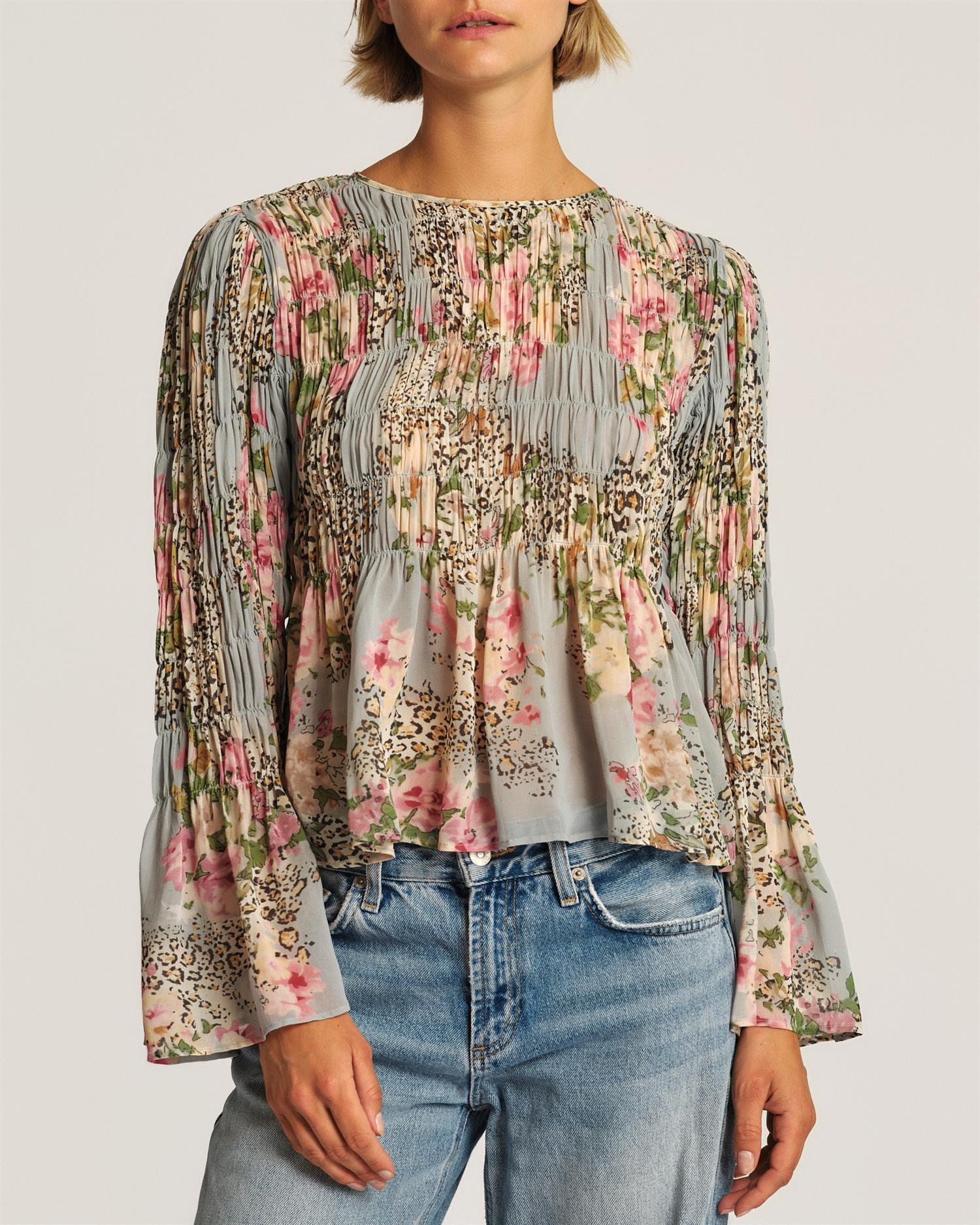 Georgette Smocking Top