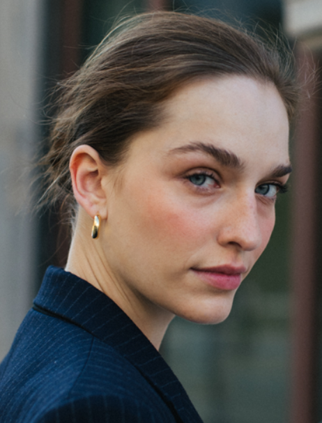 Bull Hoop Earrings Gold