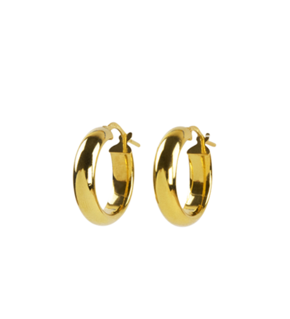 Bull Hoop Earrings Gold