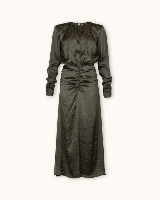 Jacquard Rouching Dress