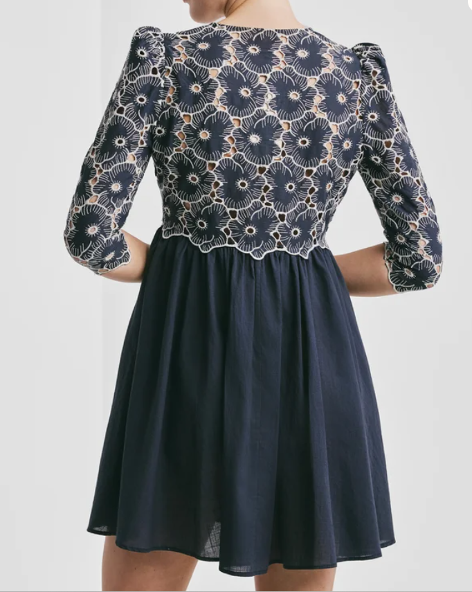 Broderie Angalise Mini Dress