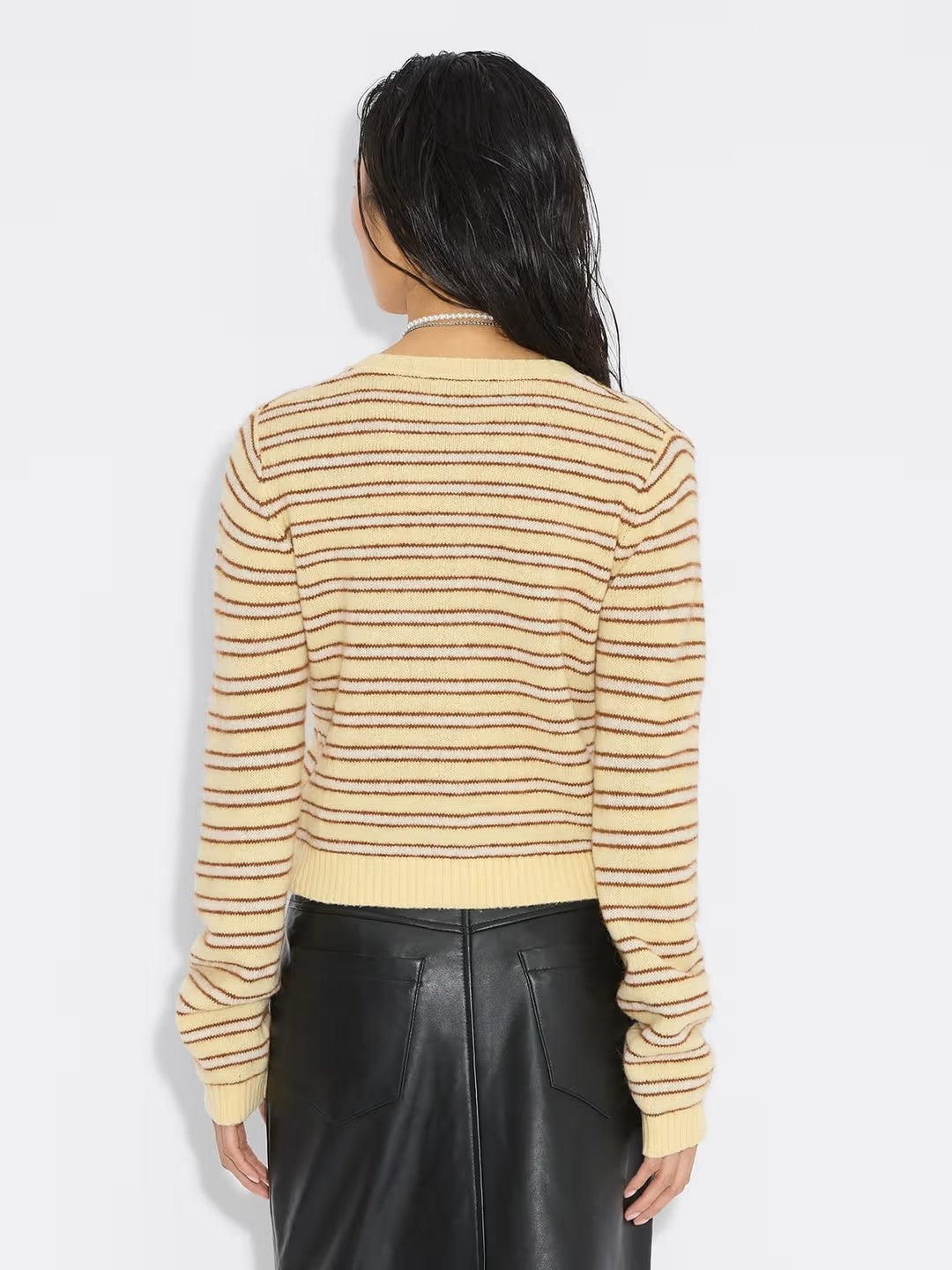Stripe Wool Cardigan