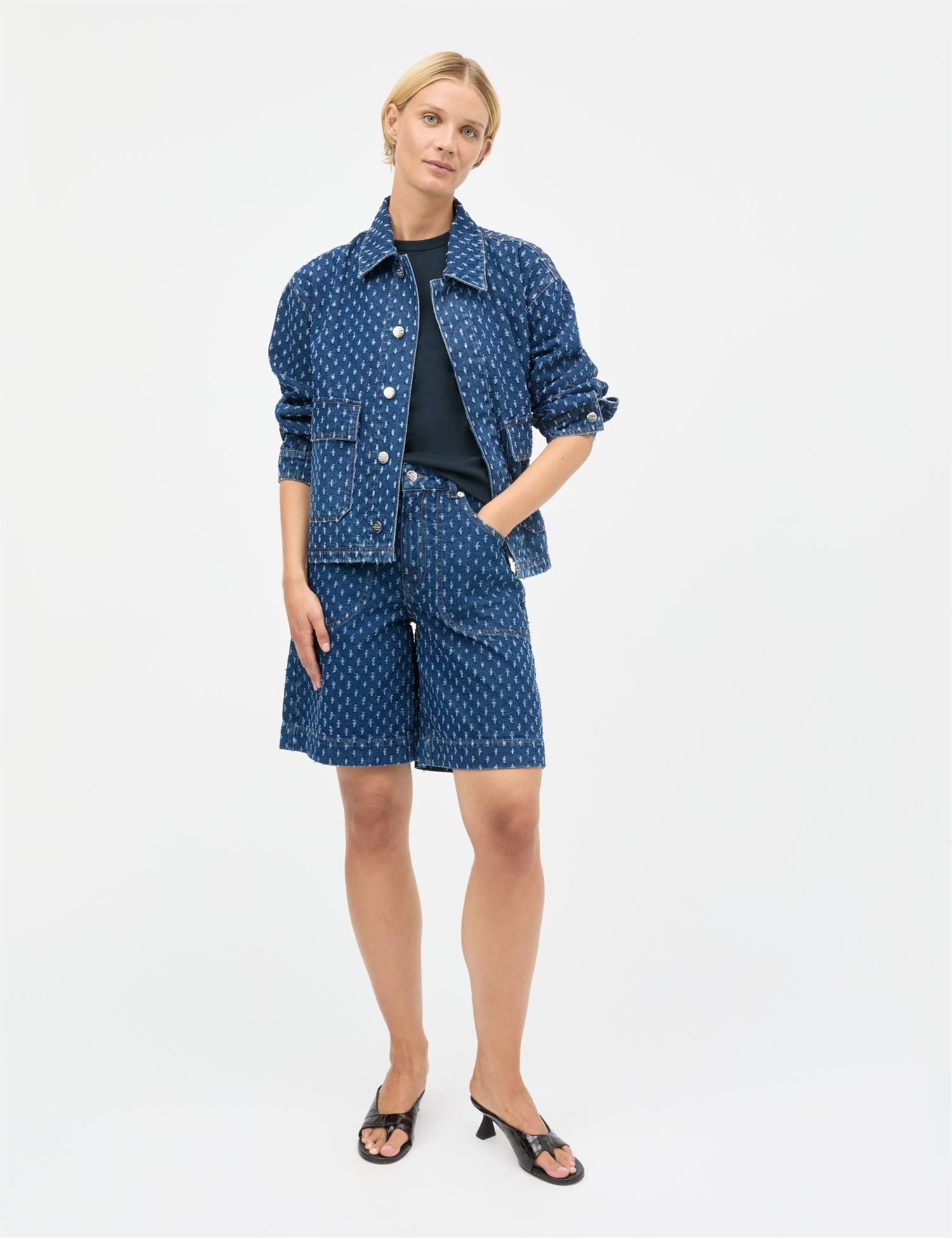 Distress Denim Solar Jacket