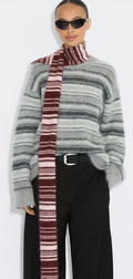 Fluffy Stripe Scarf