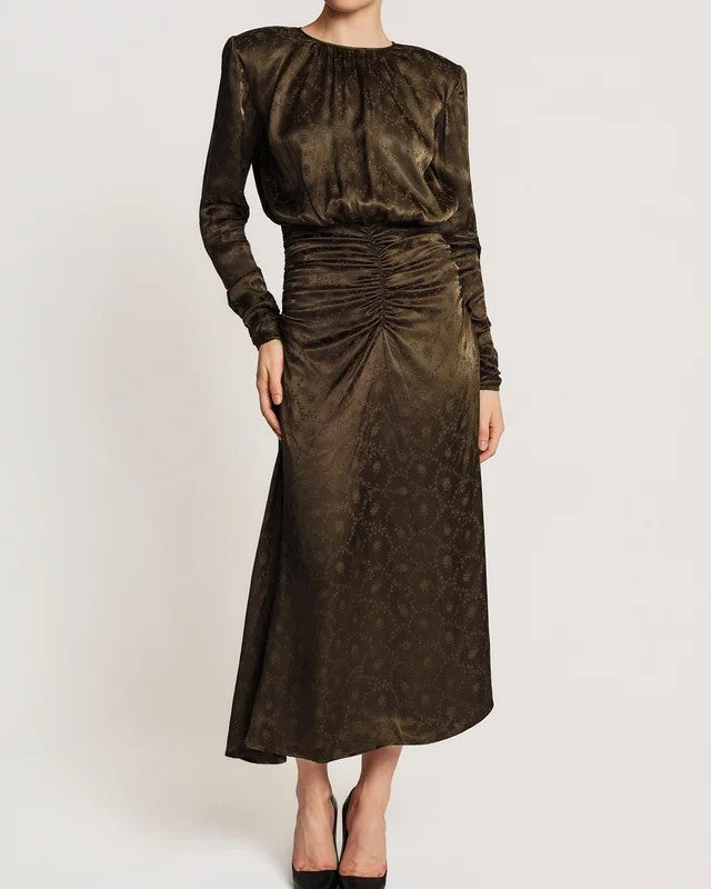 Jacquard Rouching Dress