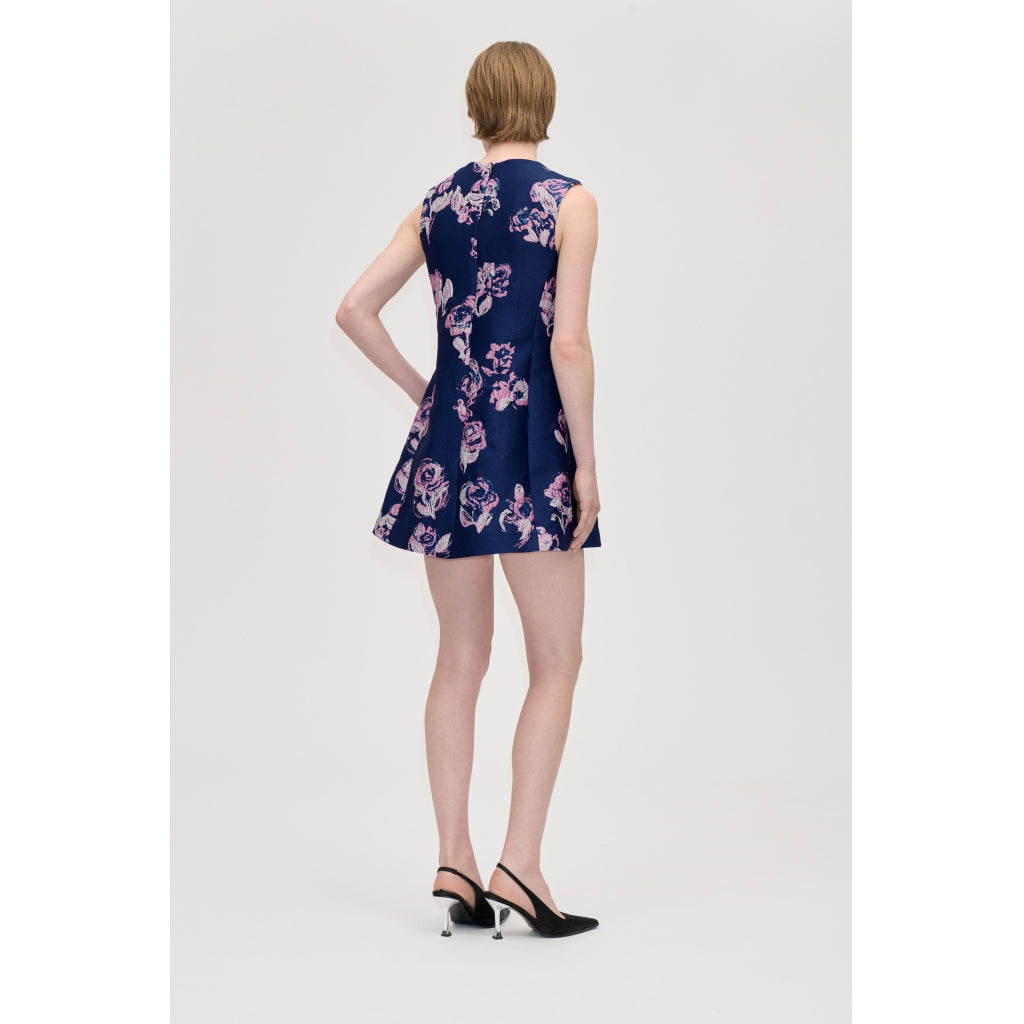 Kick Pleat Mini Dress