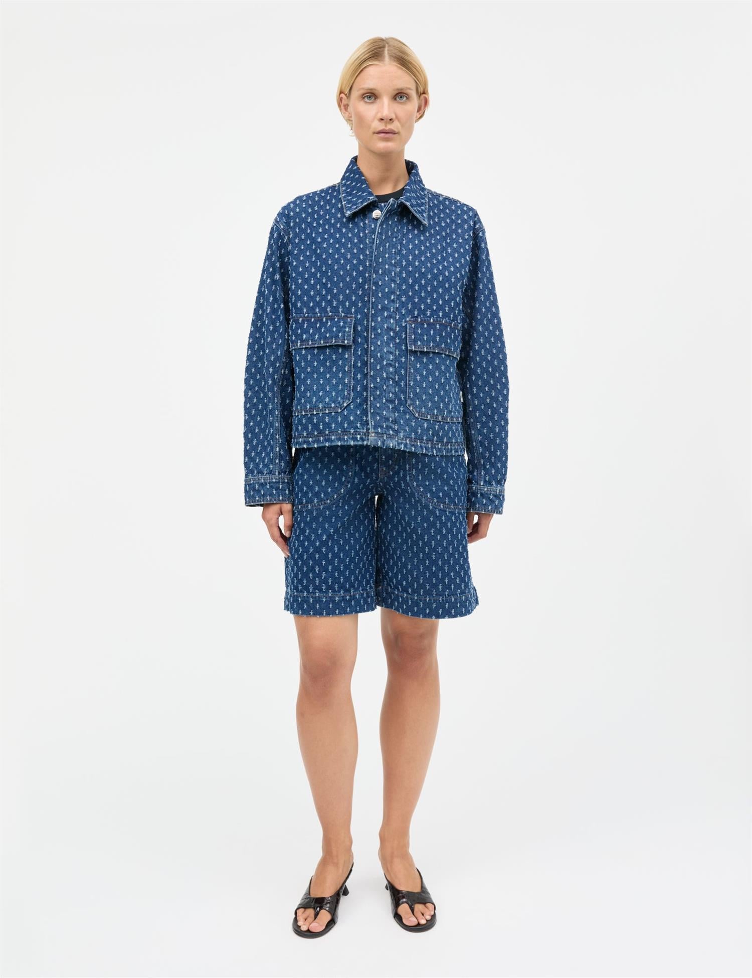 Distress Denim Solar Jacket